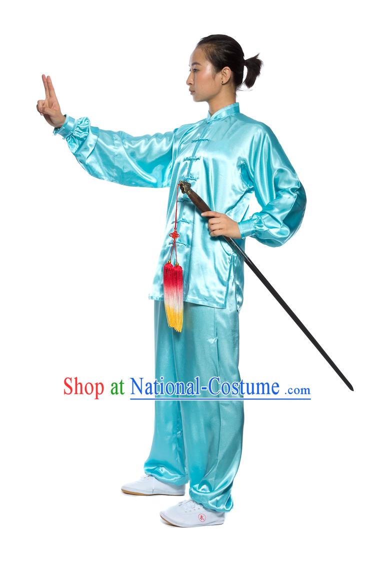 Chinese Traditional Kung Fu Martial Arts Practice and Competition Costume Wing Chun Apparel Taiji Tai Chi Uniform for Adults Children Men Women Boys Girls