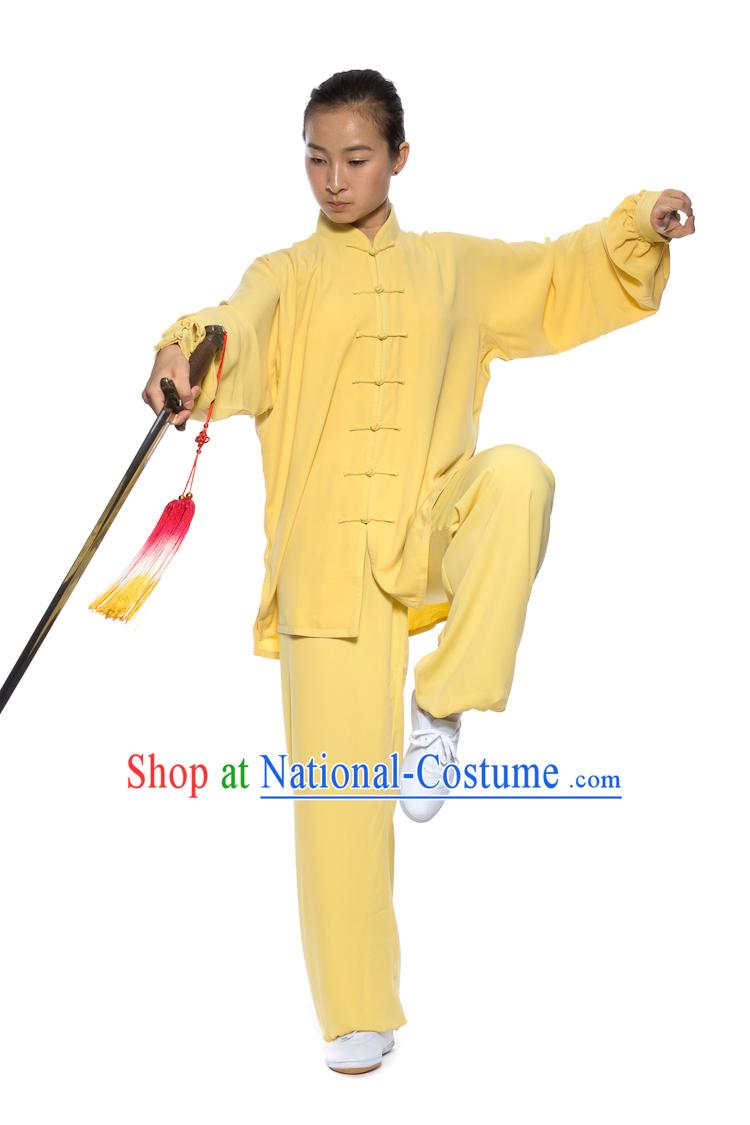 Chinese Traditional Kung Fu Martial Arts Practice and Competition Costume Wing Chun Apparel Taiji Tai Chi Uniform for Adults Children Men Women Boys Girls