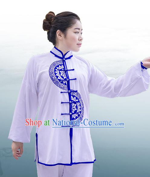 Chinese Traditional Kung Fu Martial Arts Practice and Competition Costume Wing Chun Apparel Taiji Tai Chi Uniform for Adults Children Men Women Boys Girls