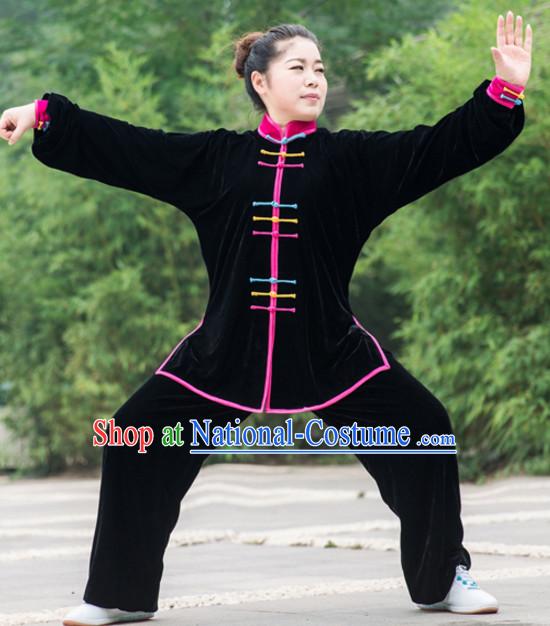 Chinese Asian Kung Fu Martial Arts Practice and Competition Costume Wing Chun Apparel Taiji Tai Chi Uniform for Adults Children Men Women Boys Girls