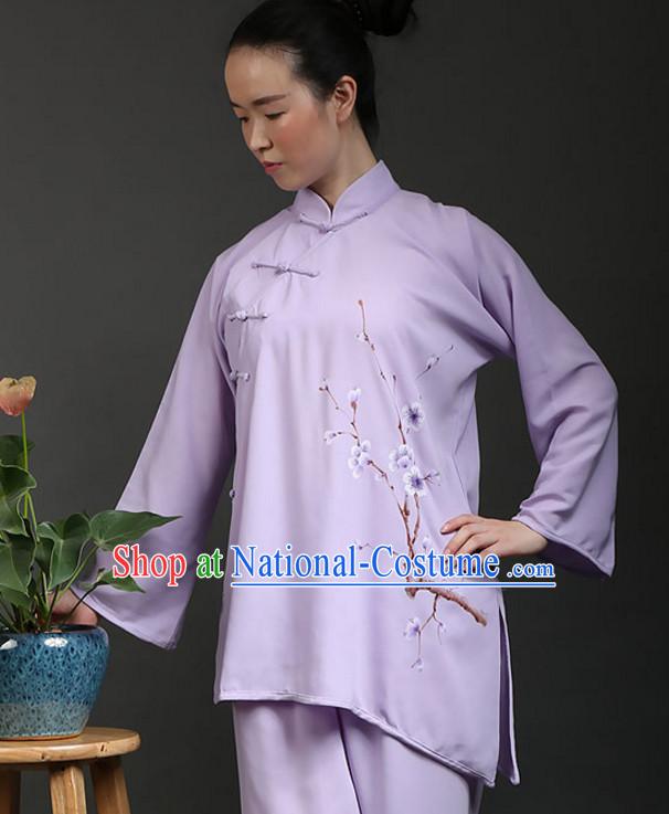 Chinese Asian Mandarin Kung Fu Martial Arts Practice and Competition Costume Wing Chun Apparel Taiji Tai Chi Uniform for Adults Children Men Women Boys Girls