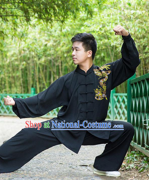 Chinese Asian Mandarin Kung Fu Martial Arts Practice and Competition Costume Wing Chun Apparel Taiji Tai Chi Uniform for Adults Children Men Women Boys Girls