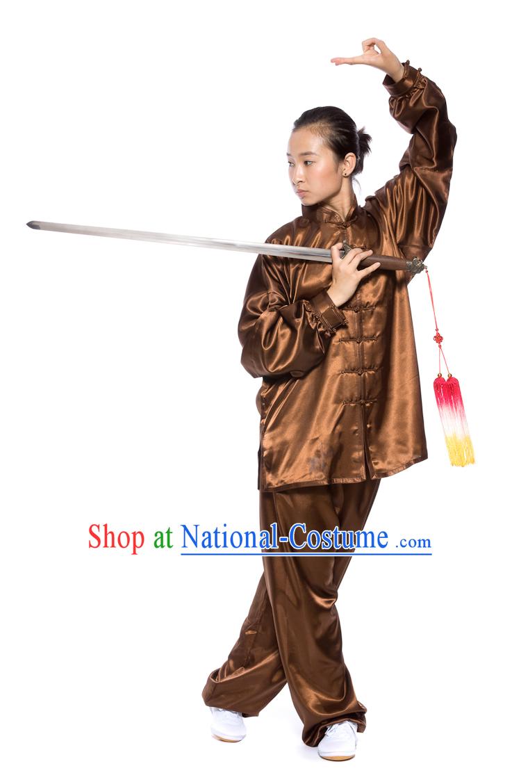 Chinese Traditional Kung Fu Martial Arts Practice and Competition Costume Wing Chun Apparel Taiji Tai Chi Uniform for Adults Children Men Women Boys Girls