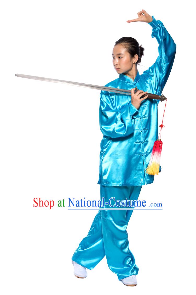 Chinese Traditional Kung Fu Martial Arts Practice and Competition Costume Wing Chun Apparel Taiji Tai Chi Uniform for Adults Children Men Women Boys Girls