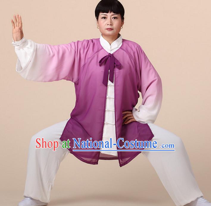 Chinese Asian Mandarin Kung Fu Martial Arts Practice and Competition Costume Wing Chun Apparel Taiji Tai Chi Uniform for Adults Children Men Women Boys Girls