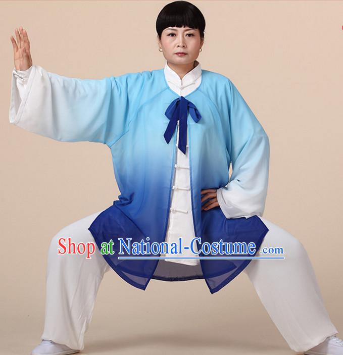 Chinese Asian Mandarin Kung Fu Martial Arts Practice and Competition Costume Wing Chun Apparel Taiji Tai Chi Uniform for Adults Children Men Women Boys Girls