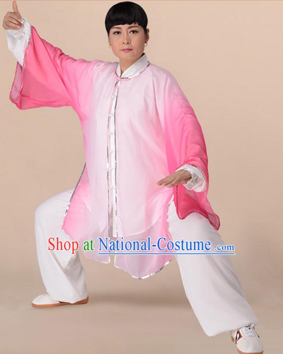 Chinese Asian Mandarin Kung Fu Martial Arts Practice and Competition Costume Wing Chun Apparel Taiji Tai Chi Uniform for Adults Children Men Women Boys Girls