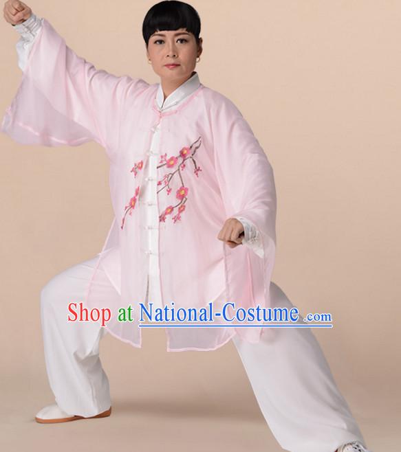 Chinese Asian Mandarin Kung Fu Martial Arts Practice and Competition Costume Wing Chun Apparel Taiji Tai Chi Uniform for Adults Children Men Women Boys Girls