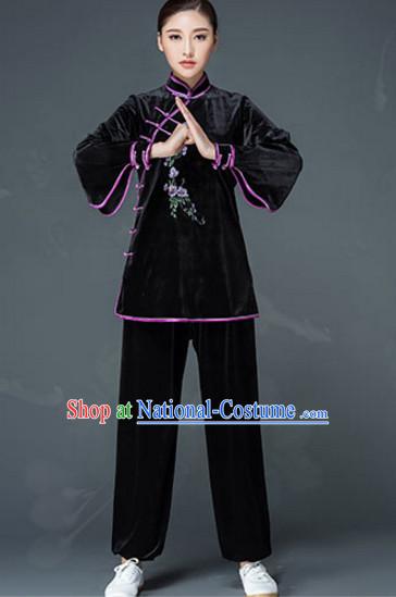 Chinese Asian Mandarin Kung Fu Martial Arts Practice and Competition Costume Wing Chun Apparel Taiji Tai Chi Uniform for Adults Children Men Women Boys Girls