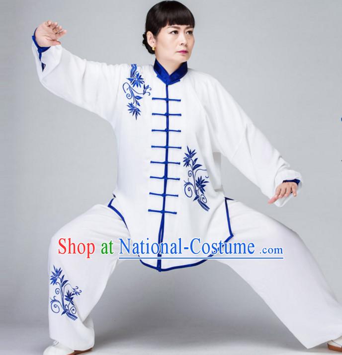 Chinese Asian Mandarin Kung Fu Martial Arts Practice and Competition Costume Wing Chun Apparel Taiji Tai Chi Uniform for Adults Children Men Women Boys Girls