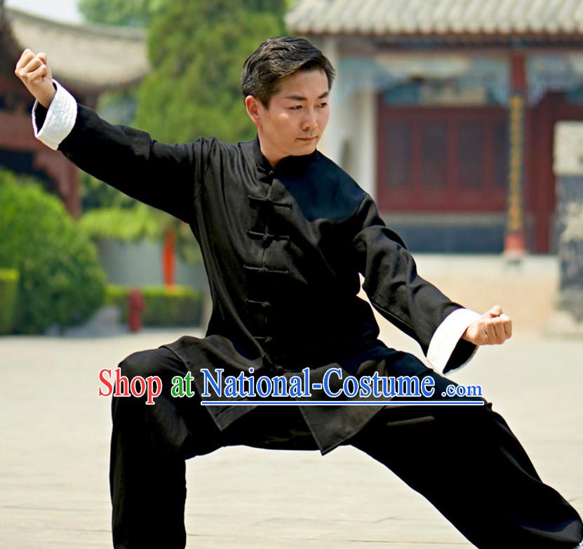 Chinese Asian Mandarin Kung Fu Martial Arts Practice and Competition Costume Wing Chun Apparel Taiji Tai Chi Uniform for Adults Children Men Women Boys Girls