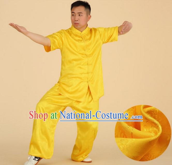 Chinese Asian Mandarin Kung Fu Martial Arts Practice and Competition Costume Wing Chun Apparel Taiji Tai Chi Uniform for Adults Children Men Women Boys Girls