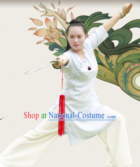 Top Wudang Tai Ji Master Taoist Uniform Taiji Tai Chi Uniforms for Adults Children Men Women Boys Girls