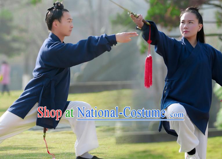 Top Wudang Tai Ji Master Taoist Uniform Taiji Tai Chi Uniforms for Adults Children Men Women Boys Girls