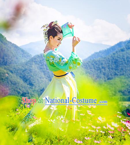 Ancient Chinese Han Dynasty Clothing Complete Set for Women or Girls