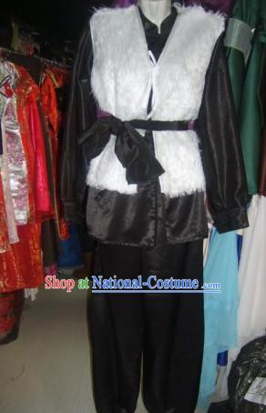 Chinese Traditional Poor Farmer Costume Complete Set for Men