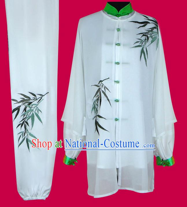 Embroidered Bamboo Tai Chi Taiji Competition Uniform Outfits