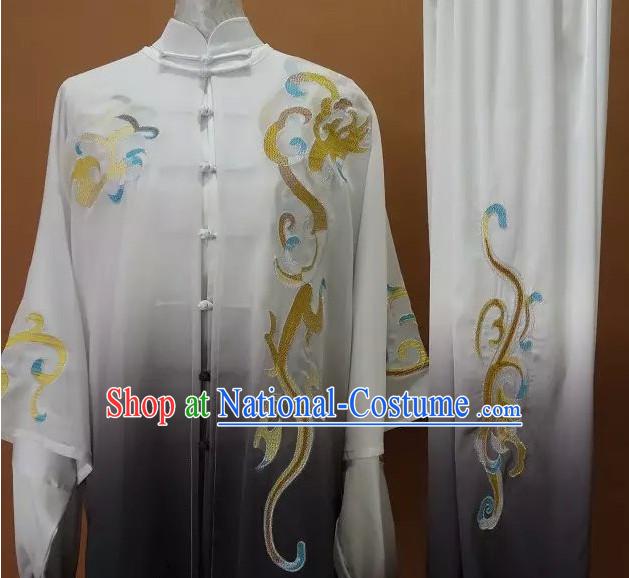 Top Embroidered Mandarin Tai Chi Taiji Martial Arts Competition Uniforms Dresses Suits Outfits