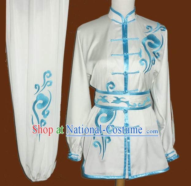 Top Mandarin Tai Chi Taiji Kung Fu Martial Arts Competition Uniform Dresses Suits Outfits for Adults