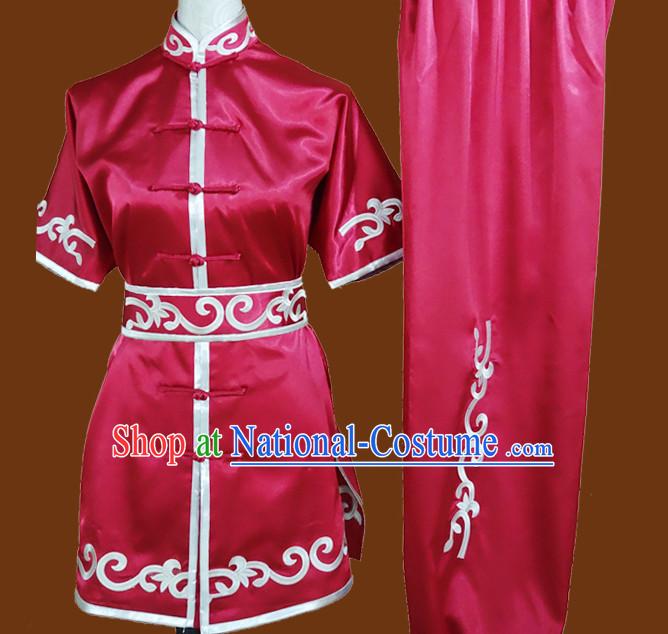 Top Tai Chi Taiji Kung Fu Gongfu Martial Arts Wu Shu Competition Uniforms Dresses Suits Outfits for Adults and Kids