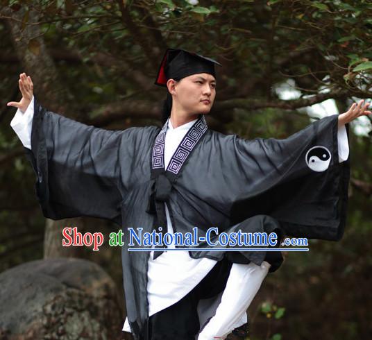 Chinese Folk Taoist Clothes for Men Women Adults Kids Children