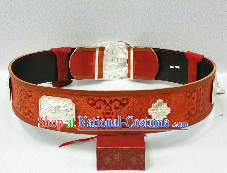 Traditional Chinese Mongolian Feather Belt