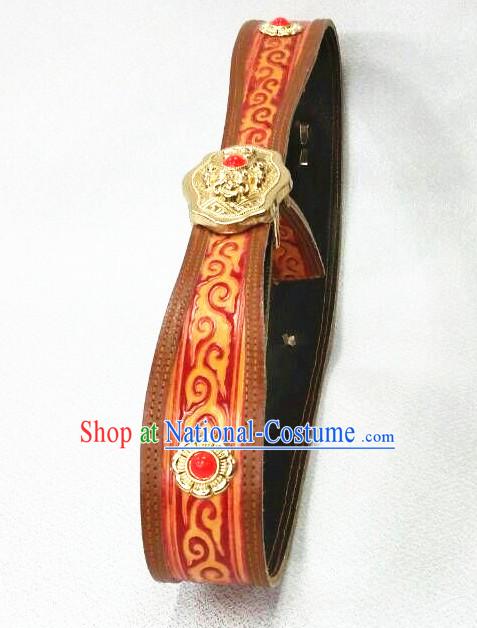 Traditional Chinese Mongolian Feather Belt for Women Girls