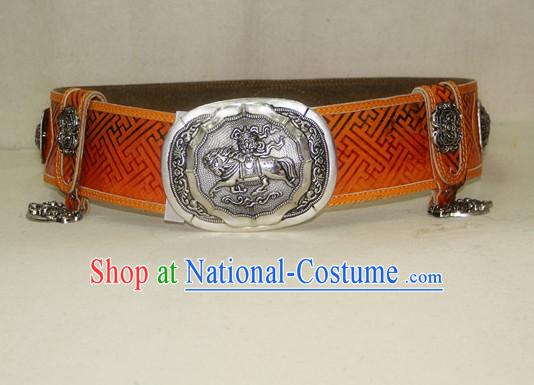 Traditional Chinese Mongolian Feather Belt for Adults Kids