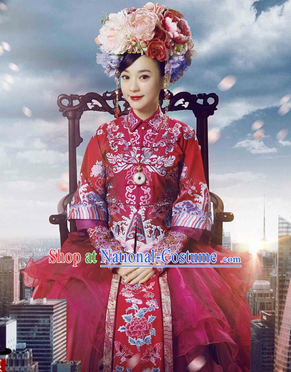 Qing Dynasty Bu Bu Jing Xin Princess Royal Clothing for Women