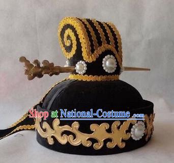 Handmade Ancient Traditional Chinese Embroidered Emperor Hat