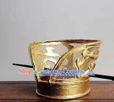 Handmade Ancient Traditional Chinese Emperor Hat Oriental Hats China Fashion for Men Boys