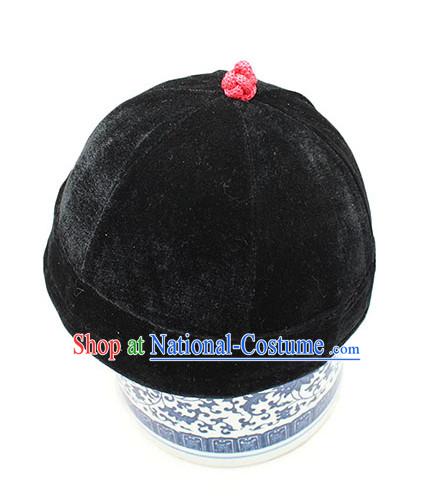 Top Handmade Classica Black Velvet Traditional Hat for Men