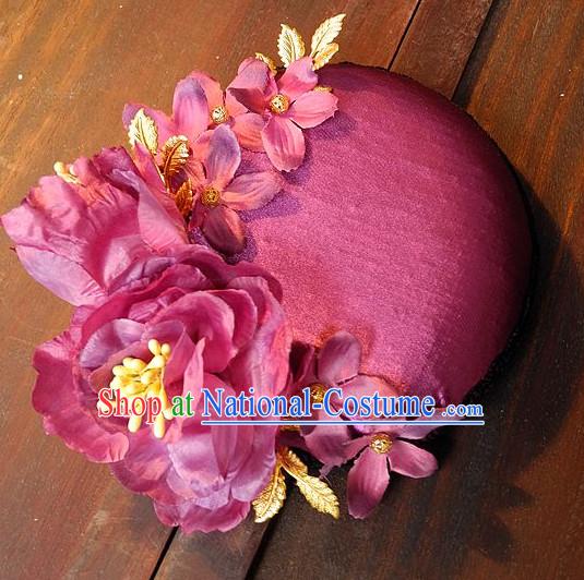 Top Imperial Royal Handmade Flower Decoration Hat for Ladies