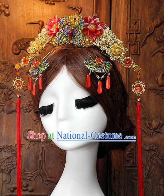 Ancient Chinese Empress Princess Queen Hair Style Accessories Hair Sticks Clips Hair Pin Hair Pieces Combs Ancient Chinese Chopsticks Asian Wedding Bridal Hair Ornaments Crown