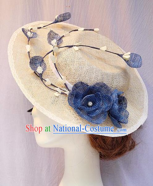 Top Handmade Flower Decoration Hat Dress Hat for Ladies