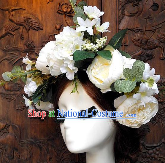 Top Handmade Flower Decoration Hat Dress Hat for Ladies