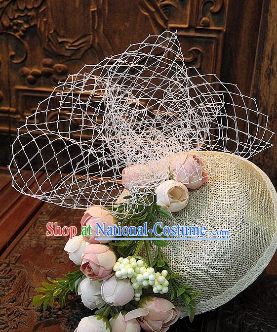 Top Handmade Flower Decoration Hat Dress Hat for Ladies