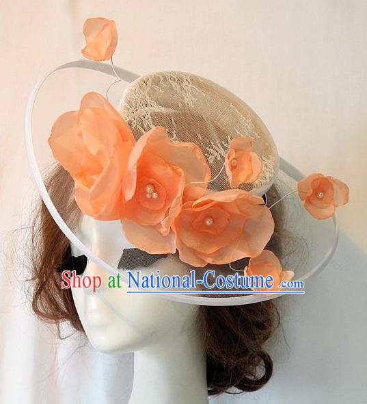 Top Handmade Flower Decoration Hat Dress Hat for Ladies