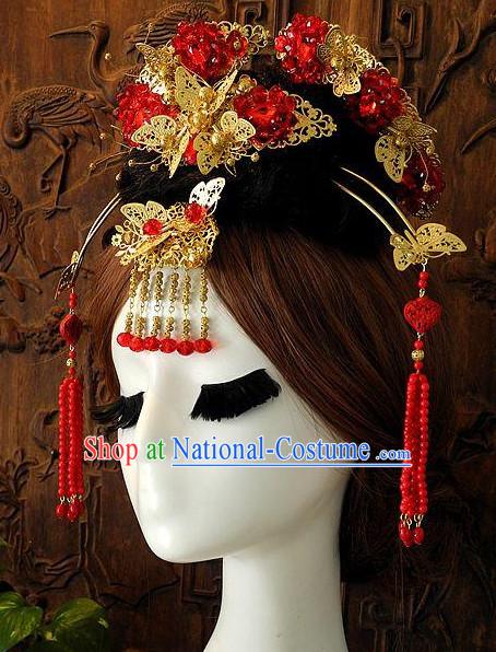 Ancient Chinese Empress Princess Queen Hair Style Accessories Hair Sticks Clips Hair Pin Hair Pieces Combs Ancient Chinese Chopsticks Asian Wedding Bridal Hair Ornaments Crown