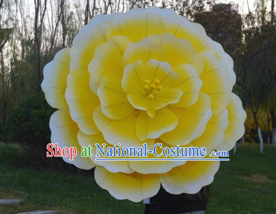 Yellow Handmade Flower Umbrella Dance Props