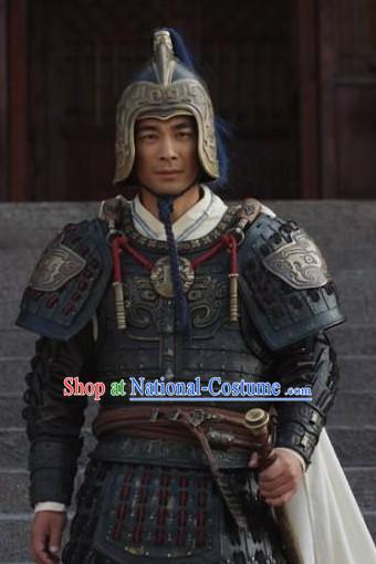 Chinese General Fighter Knight Ancient Armor Costumes Complete Set for Men