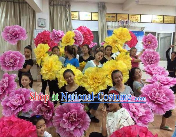 0.6 Meter Large Chinese Peony Flower Dance Props for Adults or Kids