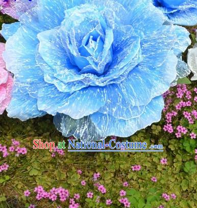 0.75 Meter Big Blue Flower Dance Props Props for Dance Dancing Props for Sale for Kids Dance Stage Props Dance Cane Props Umbrella Children Adults