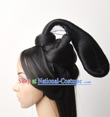 Tang Dynasty Asian Ancient Classical Empress Hairpins Hair Accessories and Wig Set