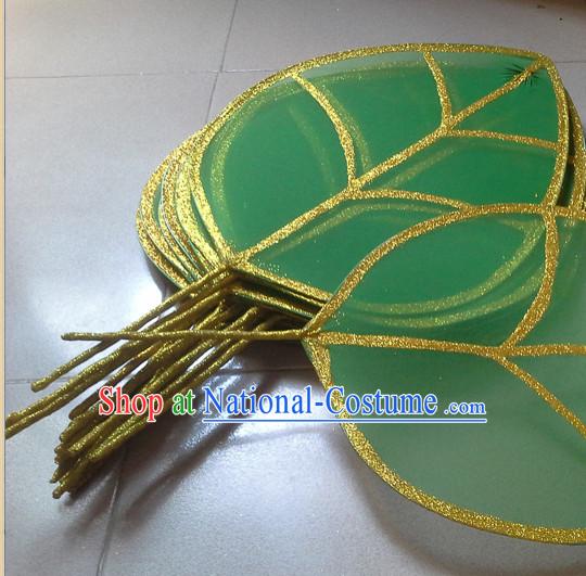 Big Beautiful Handmade Green Leaf Stage Performance Dance Props Dancing Prop Decorations