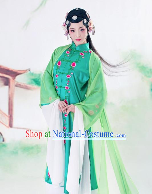 Chinese Classic Mandarin Hanfu Costumes and Headdress Complete Set for Women