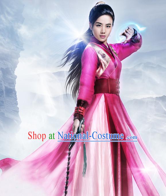 Chinese Ancient Swordsman Costumes Complete Set for Men