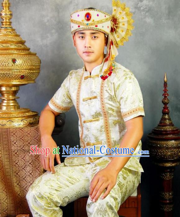 Traditional National Thai Dress Thai Traditional Dress Dresses Wedding Dress online for Sale Thai Clothing Thailand Clothes Complete Set for Men Boys Youth