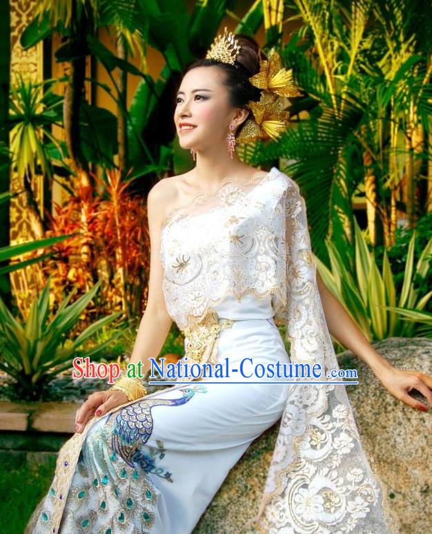 Traditional National Thai Garment Dress Thai Traditional Dress Dresses Wedding Dress online for Sale Thai Clothing Thailand Clothes Complete Set for Women Girls Adults Youth Kids