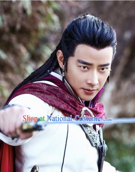 Ancient Chinese Black Wig Wigs and Hair Accessories for Men